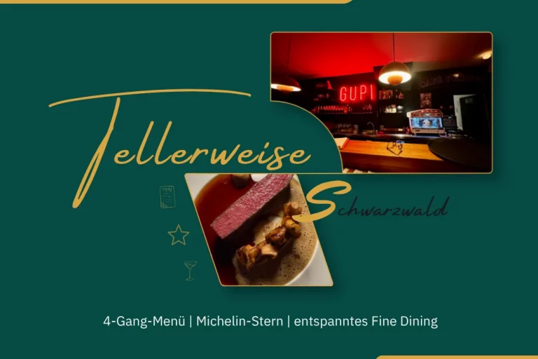 Tellerweise-Headergrafik zum Café Gupi in Weil am Rhein mit Gerichten aus dem Vier-Gang-Menü.