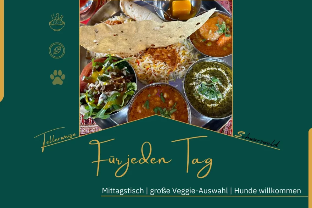 Headergrafik der Reihe Tellerweise – Für jeden Tag zum MAA JI Freiburg mit indischem Mittagstisch