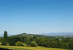 Weite Aussicht über die Rheinebene von der Mohlbuck-Runde bei Lahr