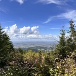 Aussicht vom Hochkopf bei Unterstmatt über den Nordschwarzwald und die Rheinebene