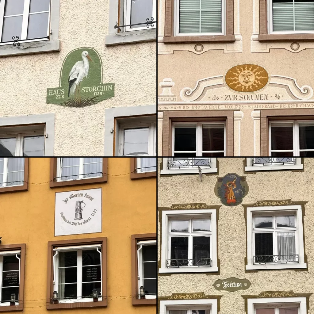 Collage aus Hausfassaden für den Header von Waldshut-Tiengen